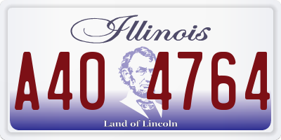 IL license plate A404764