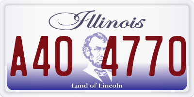 IL license plate A404770