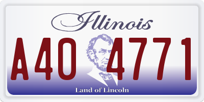 IL license plate A404771