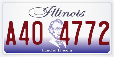 IL license plate A404772