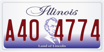 IL license plate A404774