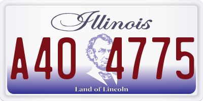 IL license plate A404775