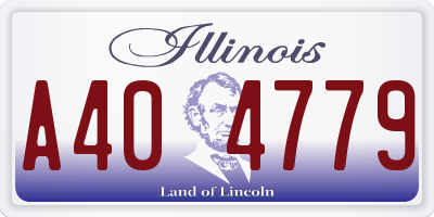 IL license plate A404779