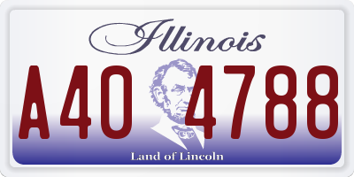 IL license plate A404788