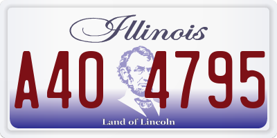 IL license plate A404795