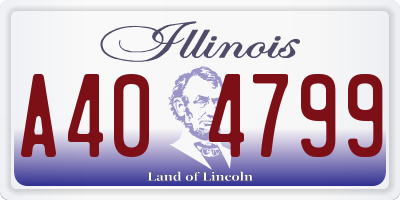 IL license plate A404799