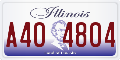 IL license plate A404804