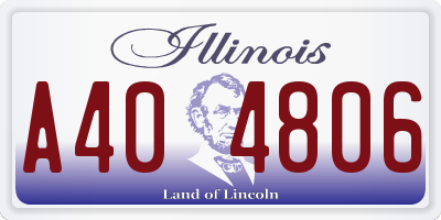 IL license plate A404806