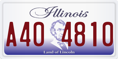 IL license plate A404810
