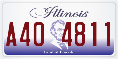 IL license plate A404811
