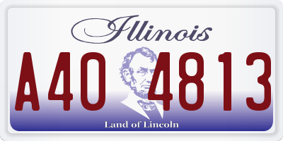 IL license plate A404813