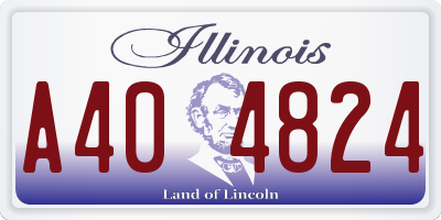 IL license plate A404824