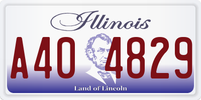 IL license plate A404829