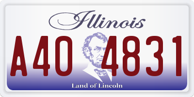 IL license plate A404831