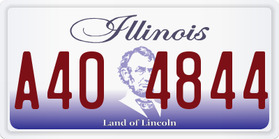 IL license plate A404844