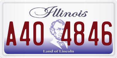 IL license plate A404846