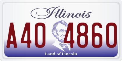IL license plate A404860