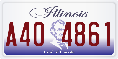 IL license plate A404861