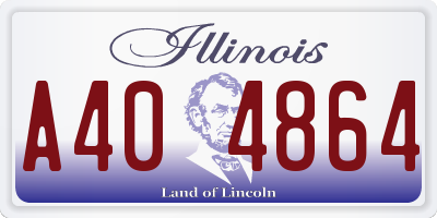 IL license plate A404864