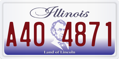 IL license plate A404871