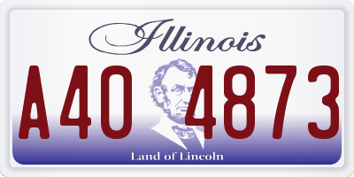 IL license plate A404873