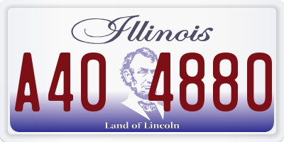 IL license plate A404880