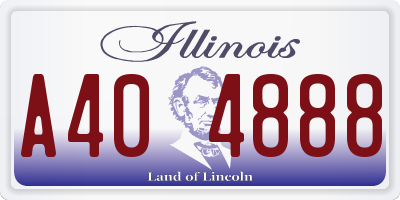 IL license plate A404888