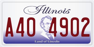 IL license plate A404902