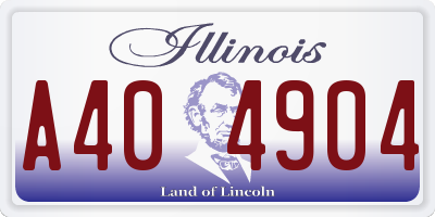 IL license plate A404904
