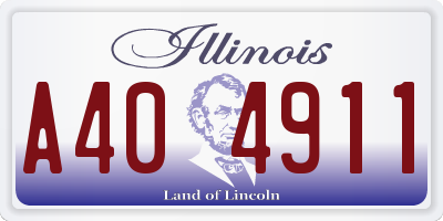 IL license plate A404911