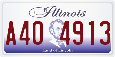 IL license plate A404913