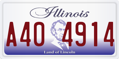 IL license plate A404914