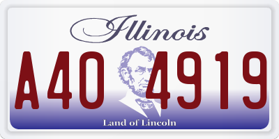 IL license plate A404919