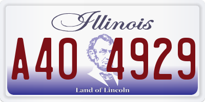 IL license plate A404929