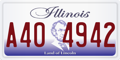 IL license plate A404942