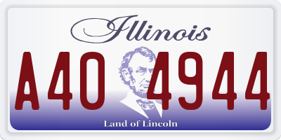 IL license plate A404944