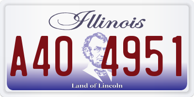 IL license plate A404951