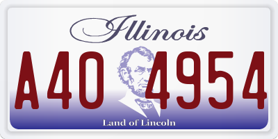 IL license plate A404954