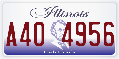 IL license plate A404956