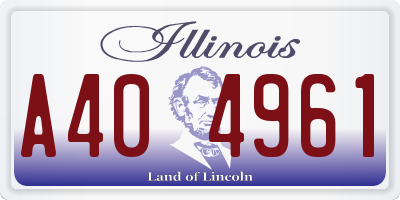 IL license plate A404961