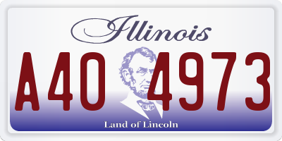 IL license plate A404973
