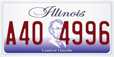 IL license plate A404996