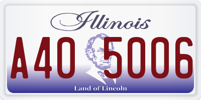 IL license plate A405006
