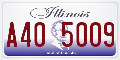 IL license plate A405009