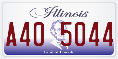 IL license plate A405044