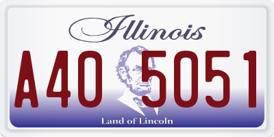 IL license plate A405051