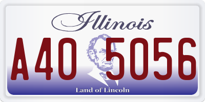 IL license plate A405056