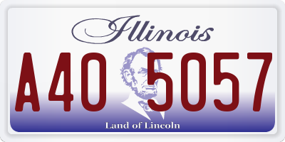 IL license plate A405057