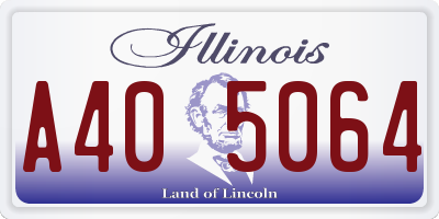 IL license plate A405064