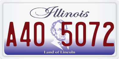 IL license plate A405072